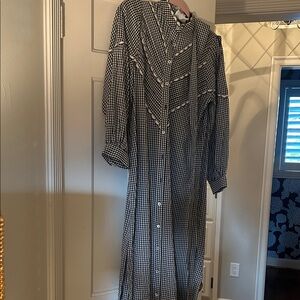 Tuckernuck Pomander Place navy gingham dress NWT